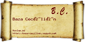 Baza Cecílián névjegykártya